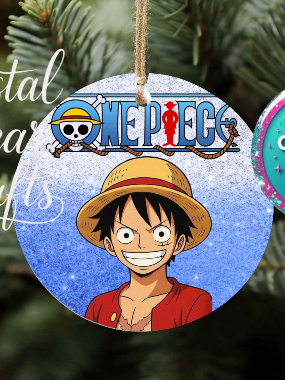 Luffy One Piece 3" Wood Ornament